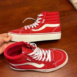 Vans Off The Wall Sneakers red women’s size 8.5